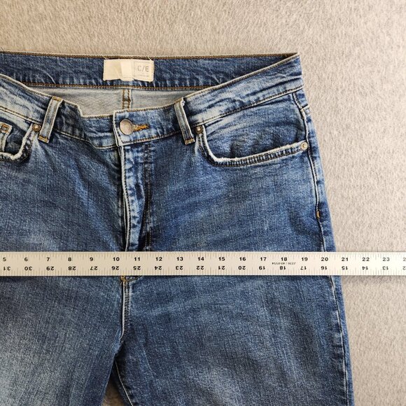 Current Elliott Jeans Womens 30 Blue High Rise Tapered Leg Whiskered Denim - Picture 10 of 15